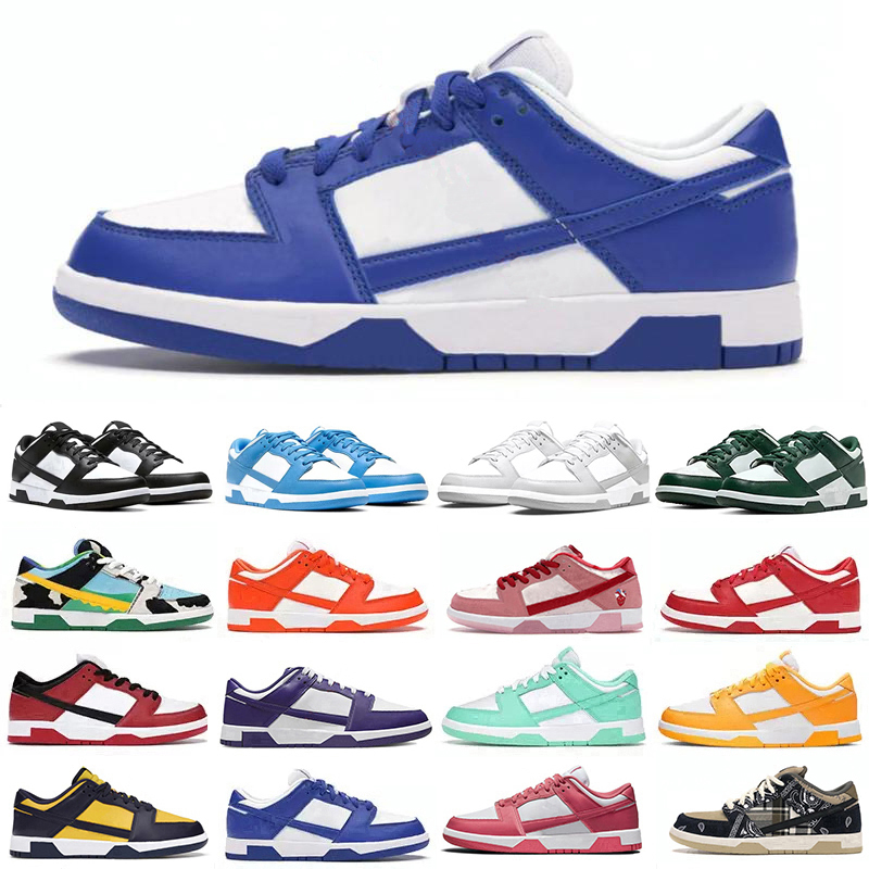 

Kentucky Running Shoes Panda Low Grey Fog UNC Chunky Dunky University Red Varsity Green Valentines Day Michigan Trainer Sneakers for Men and, Customize