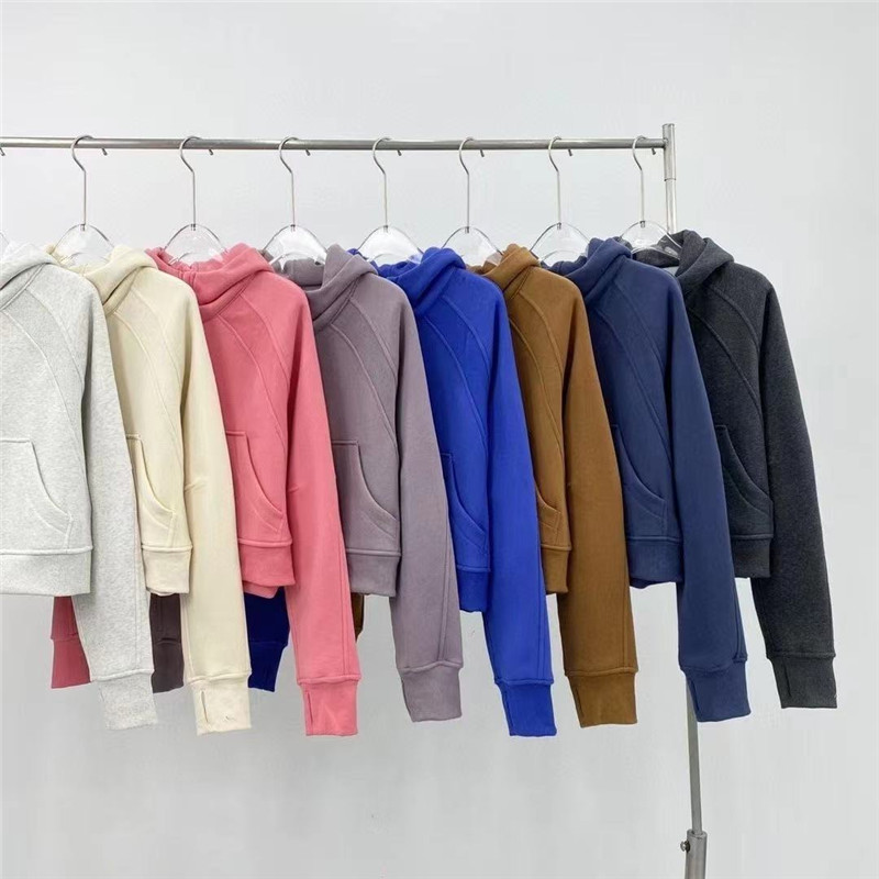 

LU Women' Yoga Hoodies Sport Tops Long Sleeve Zipper Excerise Cardigan Ladies Outer Loose Jacket High Waist Hoodied Brushed, Lavender