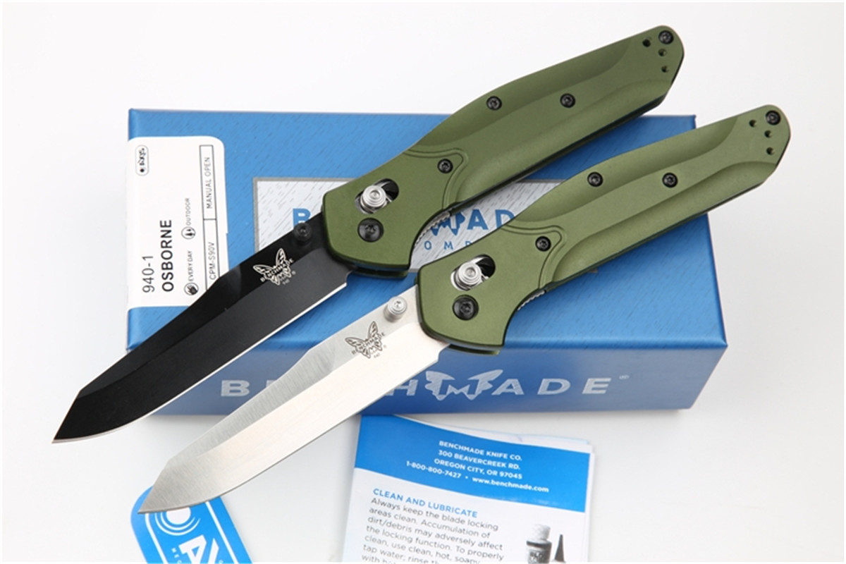 

Benchmade BM940 Osborne Folding Knife 3.4" S30V Satin Plain Blade Purple Anodized Spacer titanium T6 Aluminum Handles Single Action 535 9400 3300 BM KNIFE