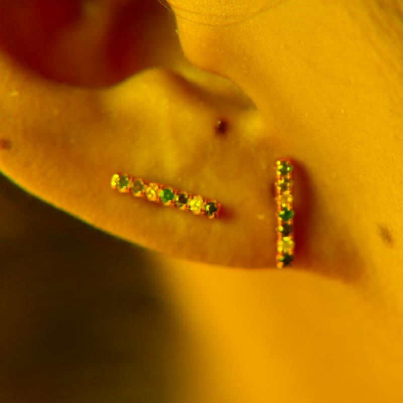 

Stud Fashion 925 Sterling Silver Sparkling Shiny Colorful Rectangle Tiny CZ Earring Lovely Women Girl Fine Jewelry GiftStud