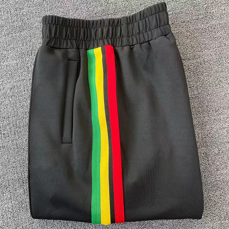 

print Designer Pant men fashion palm style long pants Casual mens rainbow jogger Stripes Drawstring Asian size UEGH, 16