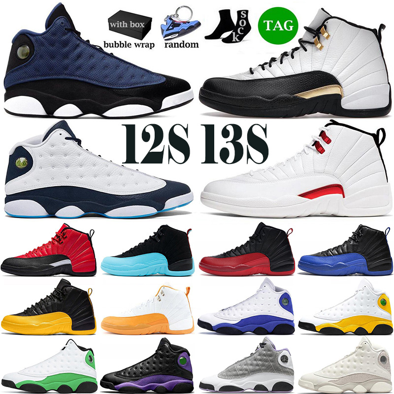 

Jumpman 13s Brave Blue Houndstooth Mens Basketball Shoes Hyper Royal Flint Twist Dirty Bred University Gold French Blue 12s Sport Designer Sneakers, 10
