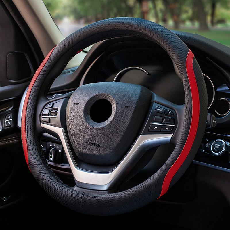 

Steering Wheel Covers Car Cover Set Wear-resistant Handle Punching Sweat-absorbing Accessories Interior DecorationSteering
