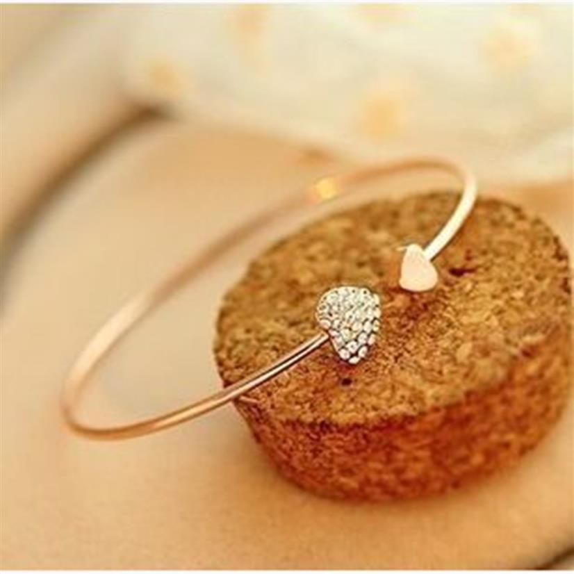 

Fashion Luxury fully-jewelled loving heart bracelet Women alloy bracelet Jewelry Gift Shining Rhine 207h