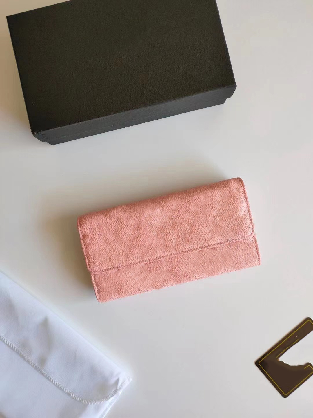 

High Quality Women purse Top Starlight with box designer Fashion Genuine Leather All-match ladies single zipper Classic purses leather wallets Womens wallet #6001, Pink 6001