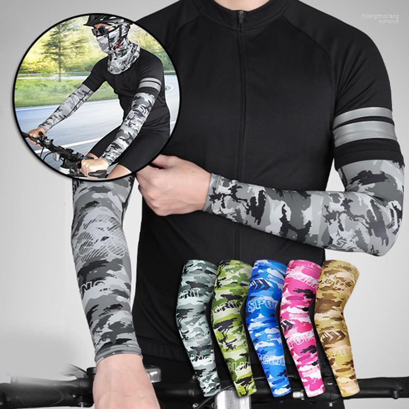

Elbow & Knee Pads Sports Cycling Arm Warmers Breathable Quick Dry UV Protection Running Sleeves Basketball Pad Fitness Armguards Cover, Green