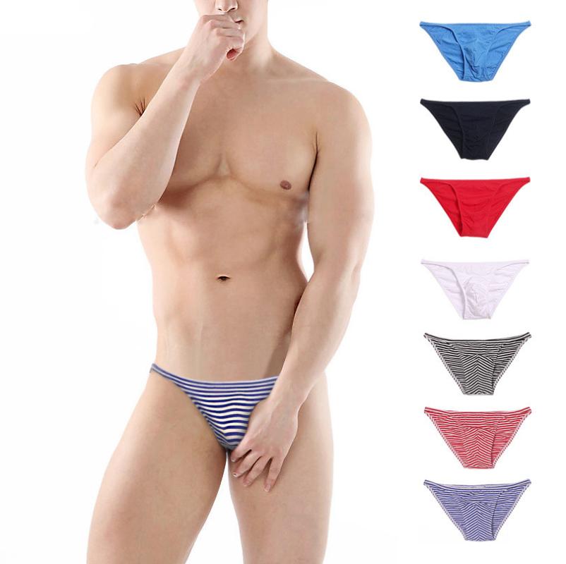 

Underpants Mens Underwear Briefs Cotton Sexy Bikini Man Low Waist U Pouch Cueca Calzoncillo Men's Panties HombreUnderpants, White