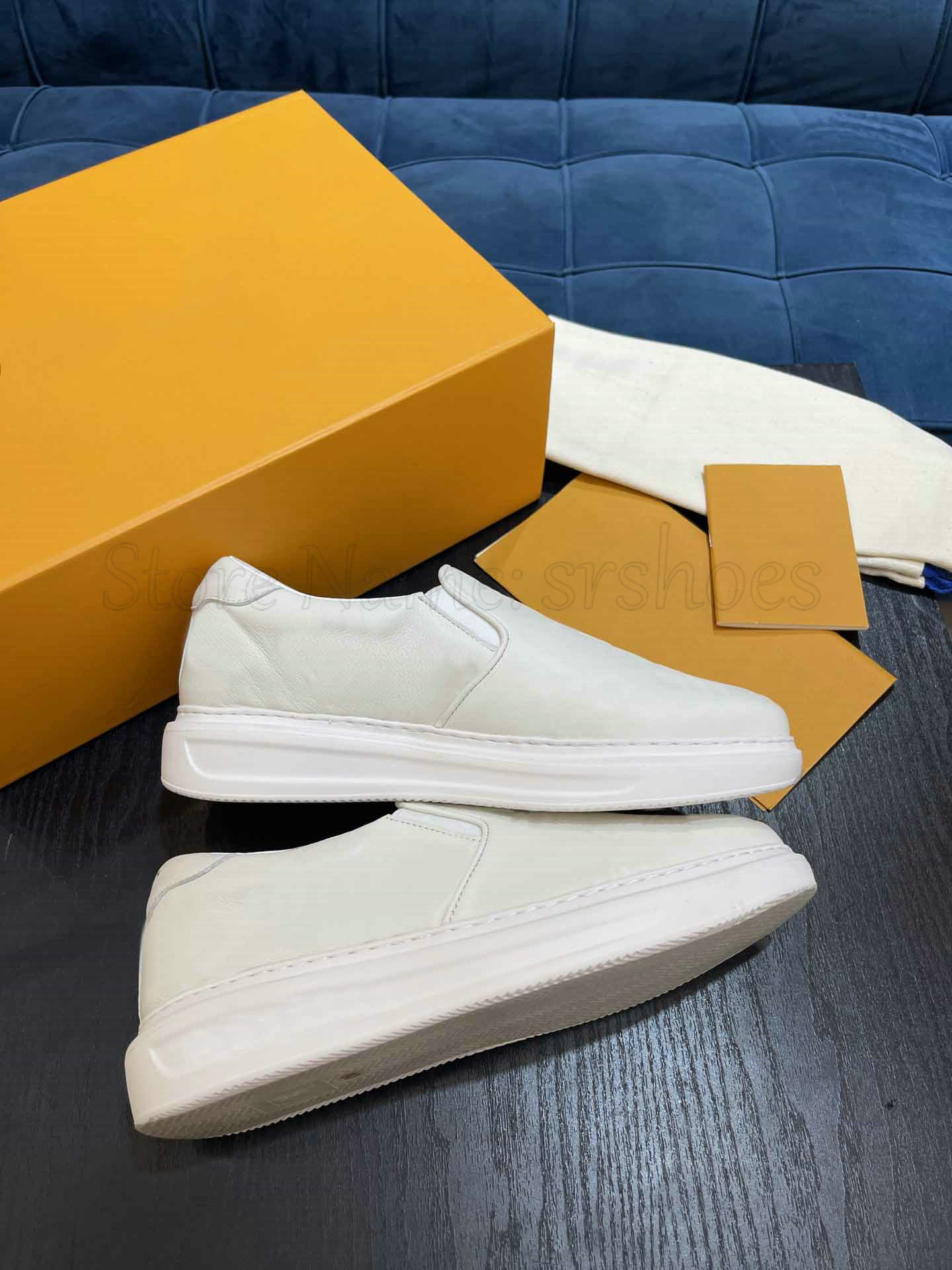 

BEVERLY HILLS Mens Designer Sneakers Luxurys Italy Shoes Trainer Runner Platform Calf Leather Embossed Printing Monograms Rubber Outsole Casual Shoe, Customize