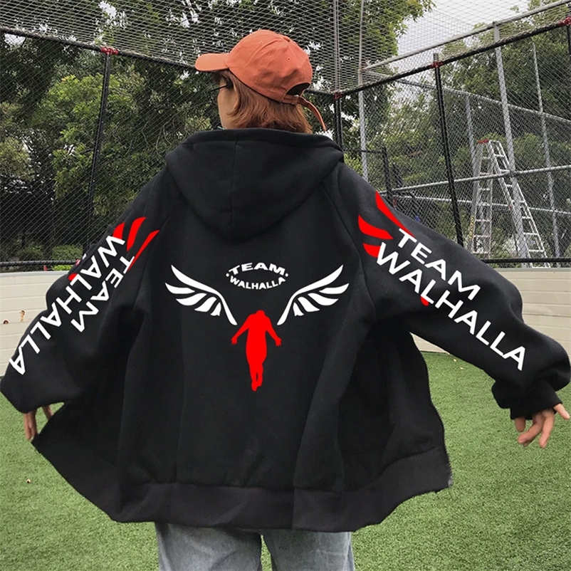 

Unisex Anime Pullovers Tokyo Revengers Jacket Coat Cosplay Gambar Valhalla Zipper Anime Hoodie Fashion Casual Loose Zip Tops 220811, Wk-black