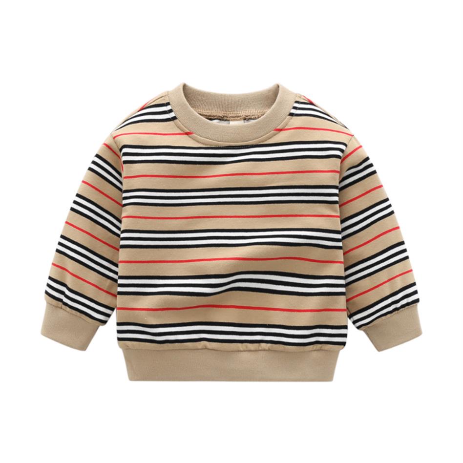 

New Winter Fashion Kids Clothes Bebe Unisex Cotton Wool Knitted Striped Sweater Toddler Baby Boy Girl Jacket T-shirt 1-6 Years256t, Khaki t-shirt