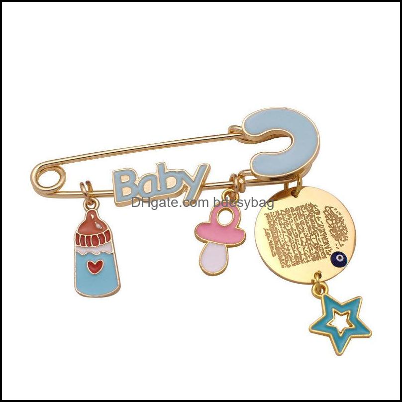 

Pins Brooches Jewelry Islam Quran Ayat Kursi Turkish Evil Eye Brooch Baby Pin Drop Delivery 2021 Dhdwh