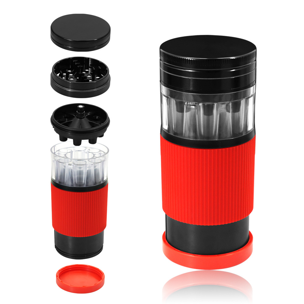 

Herb grinder 50mm 4 parts Tobacco Grinders smoke shop cnc teeth filter net dry disposable shisha vape pen 5 colors wee grinder