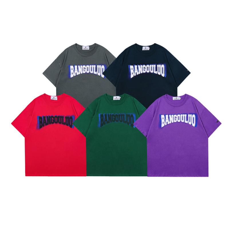 

Men's T-Shirts Men T-shirt Foaming Letters Printing Cotton O-neck T Shirt Top 2022 Streetwear Harajuku Casual Hip Hop Short Sleeve T-shirtsM, Black