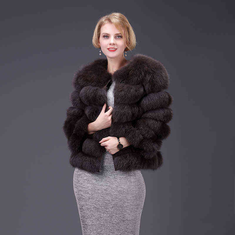 Véritable manteau de fourrure dames manteau court gilet détachable garder au chaud en automne et en hiver mode et loisirs T220810