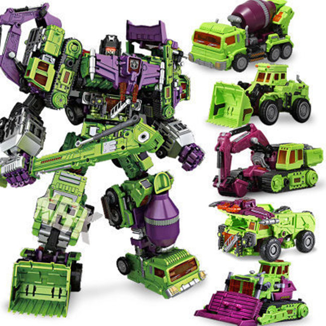 wholesale NBK Oversize Devastator Transformater Toys boy Robot Car Excavator Trucks Model Action Figure kid adult Toy-image-788903099