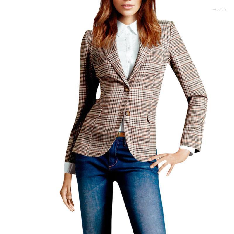 

Women' Suits & Blazers Women Casual Work Button Suit Office Coat Jacket Blazer Lady Fashion Autumn Mujer, As shown