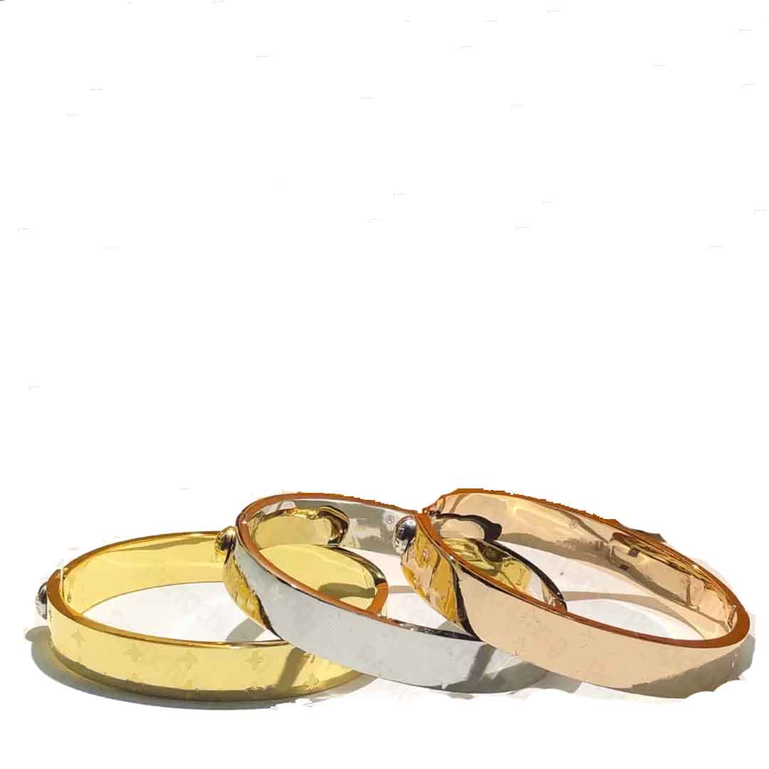 

Brand Woman Bangle With Floral Designs Fashion Women designer bracelet Gold Silver Rose 3 colour Bangles Luxury Bracelets Gift Jewelry 6 styles with box