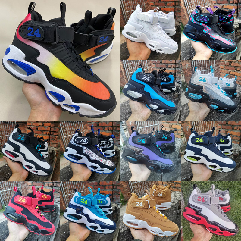 

High Quality Penny Hardaway 24 Rainbow Mens Basketball Shoes Speed Turf Medium Olive Paranorman Vandalized fashion outdoor men sports sneakers trainer size 7-13, As photo 666