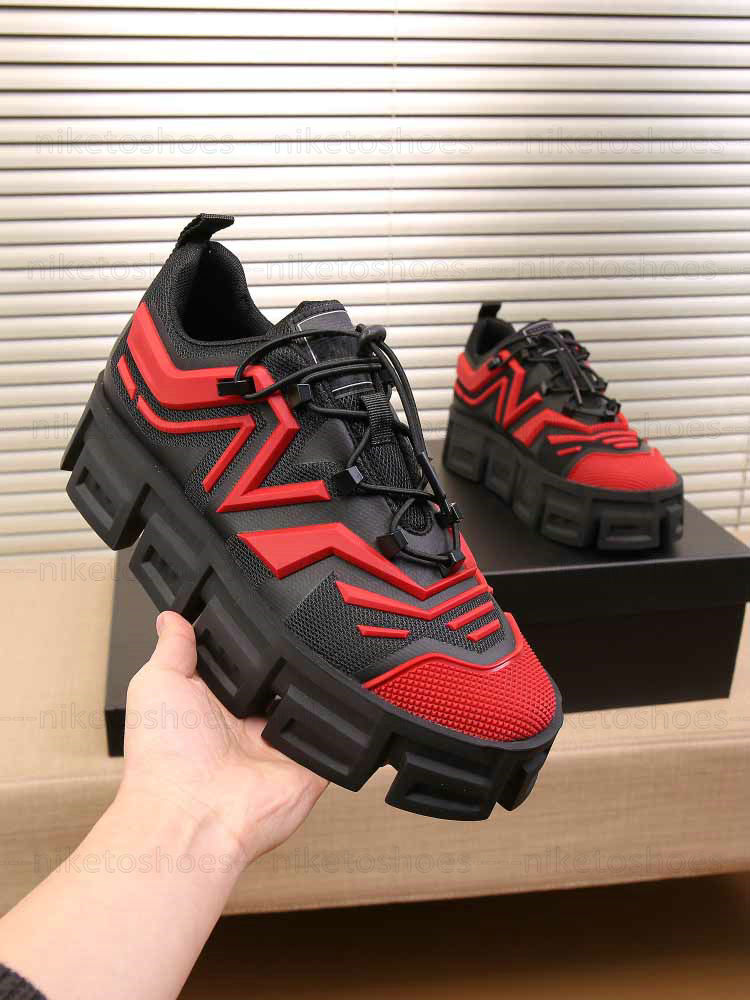 

New Mens Simple Line Greek Pattern Casual Shoes Red Green Blue Black Contrast Color Mesh Breathable Sports Shoes Thick Soles Heighten Trainers, 01