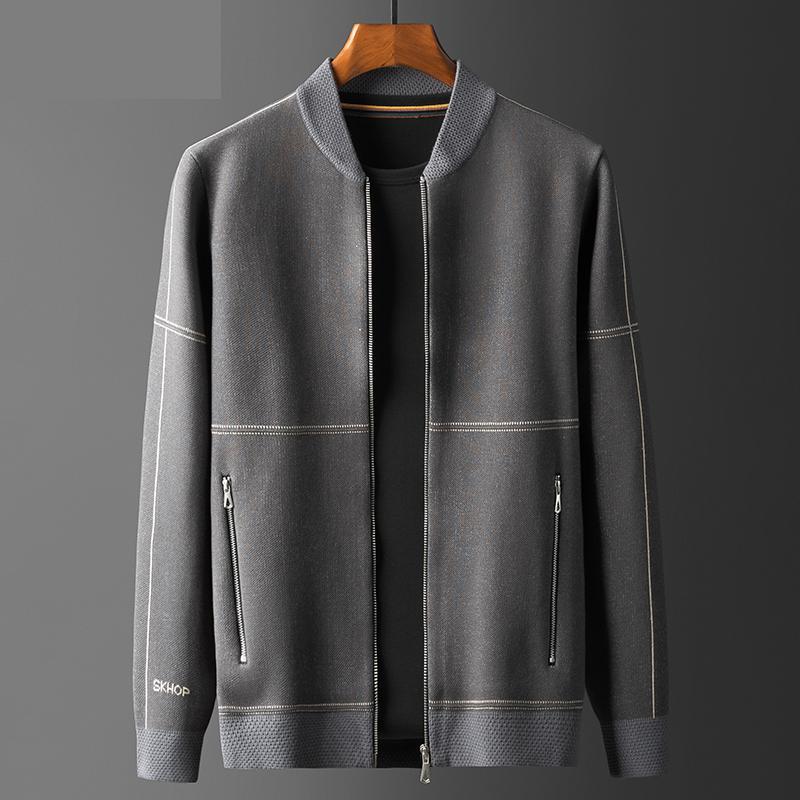 

Men's Sweaters Arrival High Quality Men Knitted Cardigan Autumn Casual Coat Mandarin Collar Computer Thick Sweater Plus Size -4XLMen's, Black