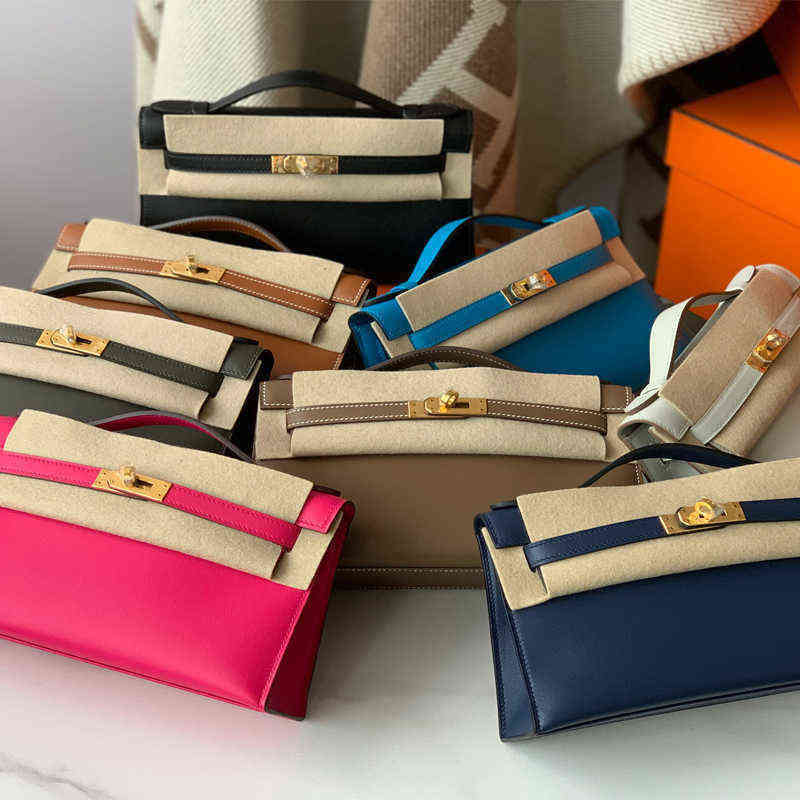 

Kelys Designer Herme Handbags High custom pure Mini Kellies a generation of swift calf leather Dinner, Biscuit color