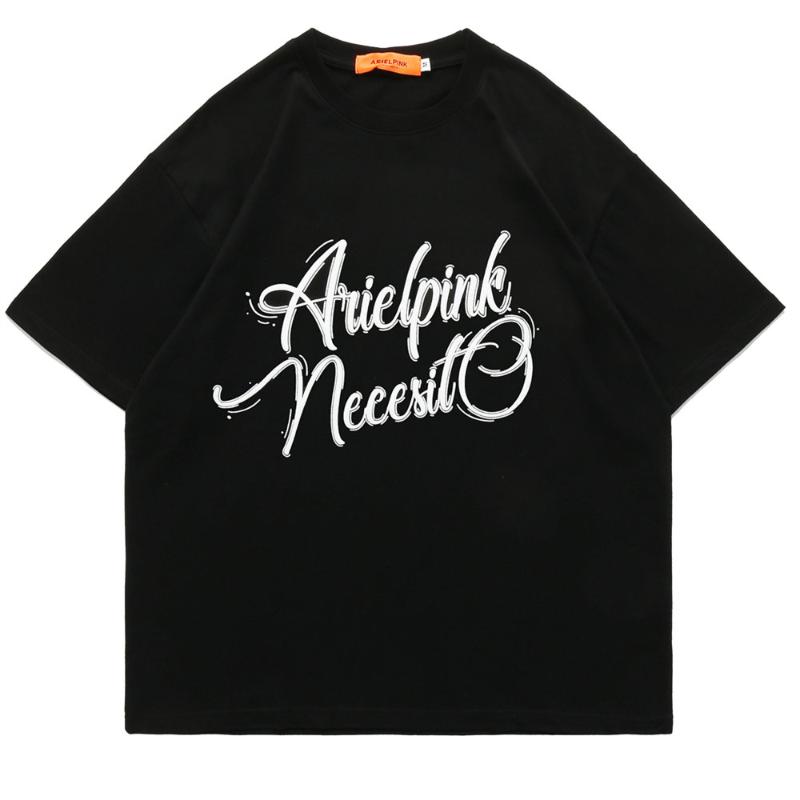 

Men's T-Shirts Oversized T-shirt Men Fashion Letters Print Cotton O-neck Short Sleeve Summer Streetwear T Shirt For MenMen's, Black