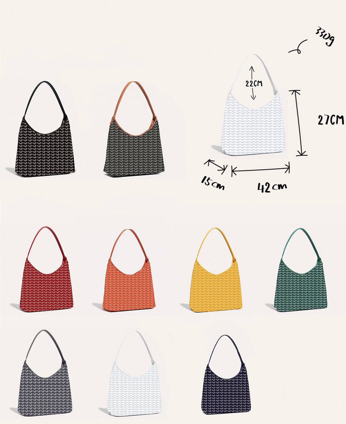 

Boheme Hobo Bag goyar wallets card holder crossbody women men designers totes zip closure handbag canvas leather shoulder bag removable pouch purse, I need see other product