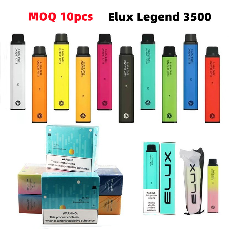 

Elux Legend 3500 Disposable Vape E cigarette 3500 Puffs Vape Pen 1500mAh Battery 2% 10ml Pre-filled pods Cartridge Device esco vapers desechables elfbar