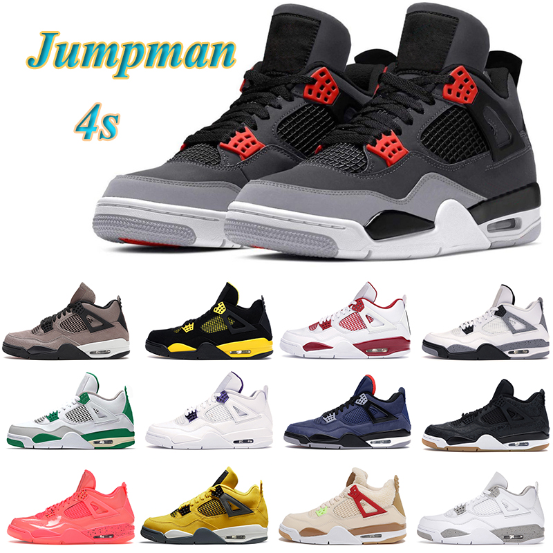 

Jumpman 4 4s basketball shoes men women Motorsports Alternate Military Black Red Thunder Infrared sneaker mens trainer, #9 40-47 oklahoma sooners