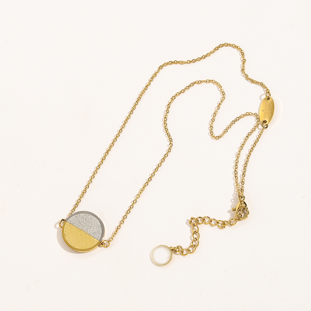23ss 20style 18K Gold Plated Stainless Steel Pendant Necklace Luxury Brand Designer Letters Crystal Rhinestone Geometric Necklace Jewelry Accessorie