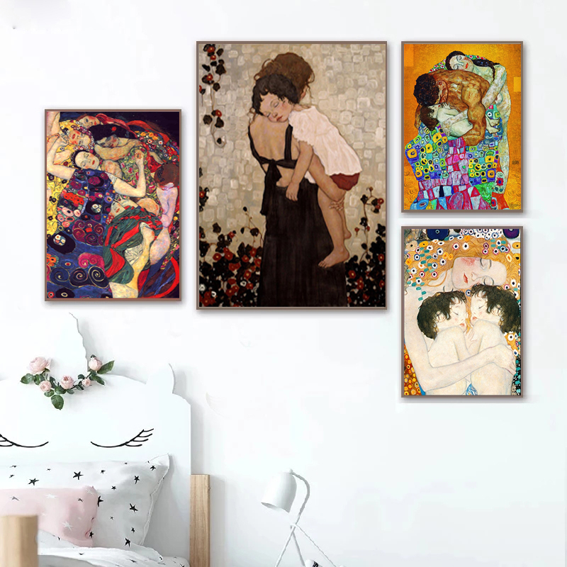 

Famous Modern Print Canvas Painting Mother And Child Abstract Posters Wall Art Print Pictures For Living Room Home Decor Cuadros