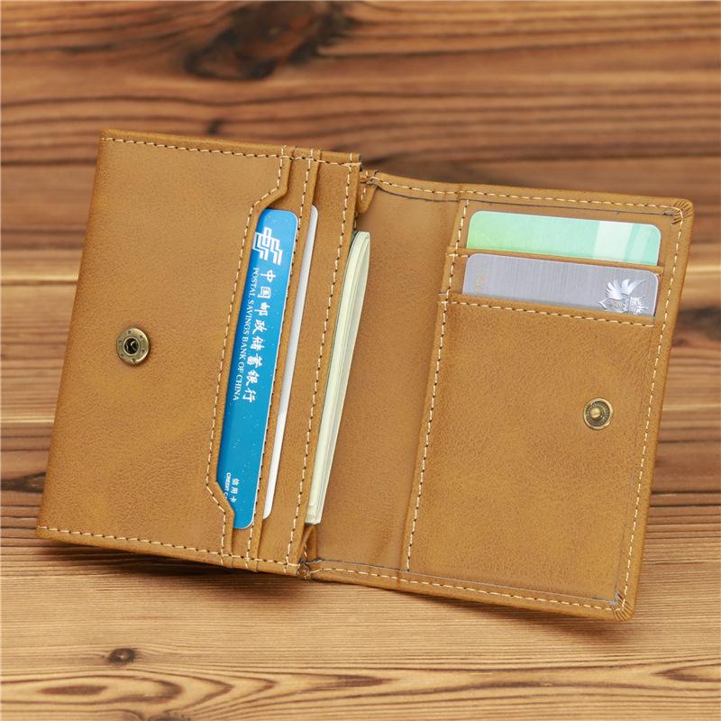 

Card Holders ID/ Holder Bifold Front Pocket Wallet PU Leather Vintage Cow Unisex TravelCard, Red brown