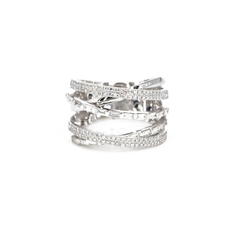

Wedding Rings Vintage Unique Design White Cz Cubic Zirconia Paved Engagement Band Ring For Women Girls Stacking Eternity JewelryWedding