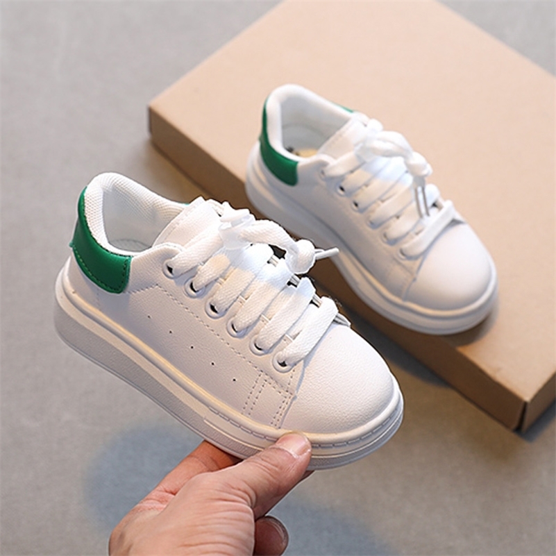 

Children s Shoes Light Sneakers White Girls Boys Breathable Toddler Kids Fashion Sport Flats Shoe Versatile 220811, White black