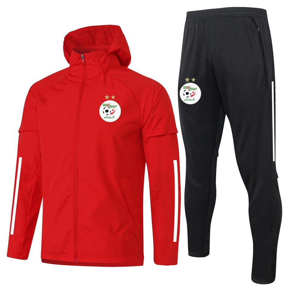 

2020 2021 algeria Long sleeves soccer Windbreaker Training suit Jackets pants sports winter soccer Tracksuits sets kits Running Se2893
