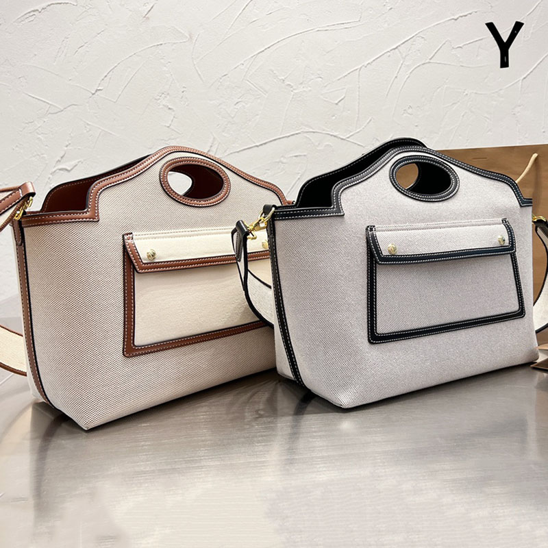 

Handbag Purse Shopping Bags Totes linen Lady Crossbody Shoulder Bag handbags pouch double pocket Fashion letters Removable straps, With box