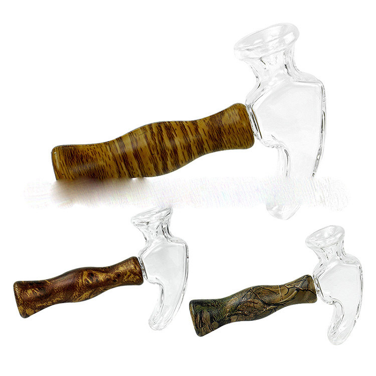 

4.6'' Glass Hookah Bong water pipes Smoking Silicone Hand creative Pipe wax oil rigs Mini Hammer Shape