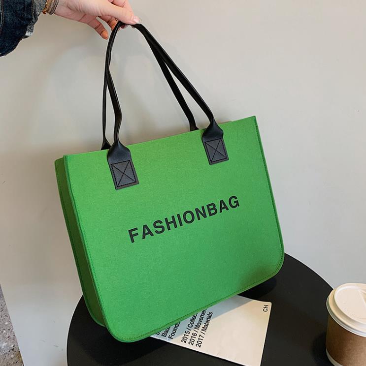 

Fashion Shoulder Bag Female Literary Student Felt Tote Bag Simple And Versatile Women's Bags, Purple