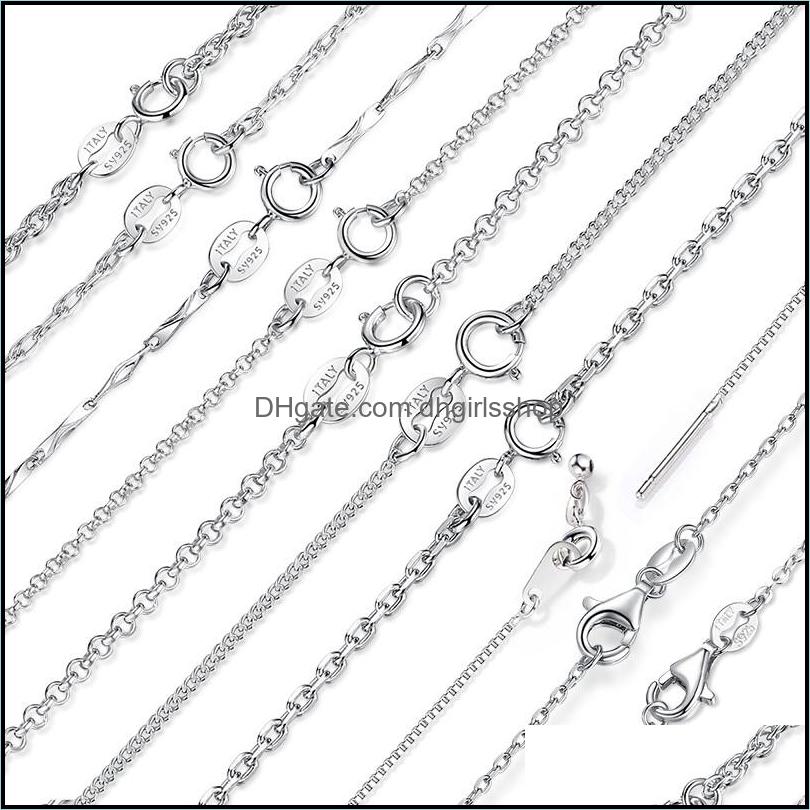 

Pendant Necklaces Pendants Jewelry Aglover 925 Sterling Sier Solid Snake Box Ingot Twisted Trace Bar Singapore Basic 18 Dhtup