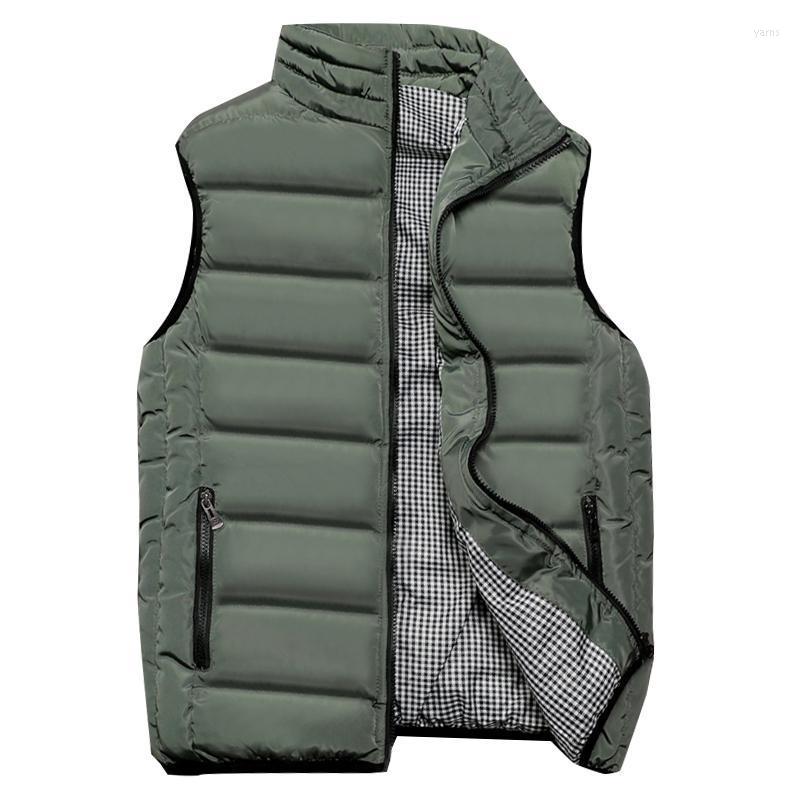 

Casual Men's Jacket Sleeveless Vest Warm Oversize Zipper Coats Thick Without Sleeve Plus Size Heating Vests, Black