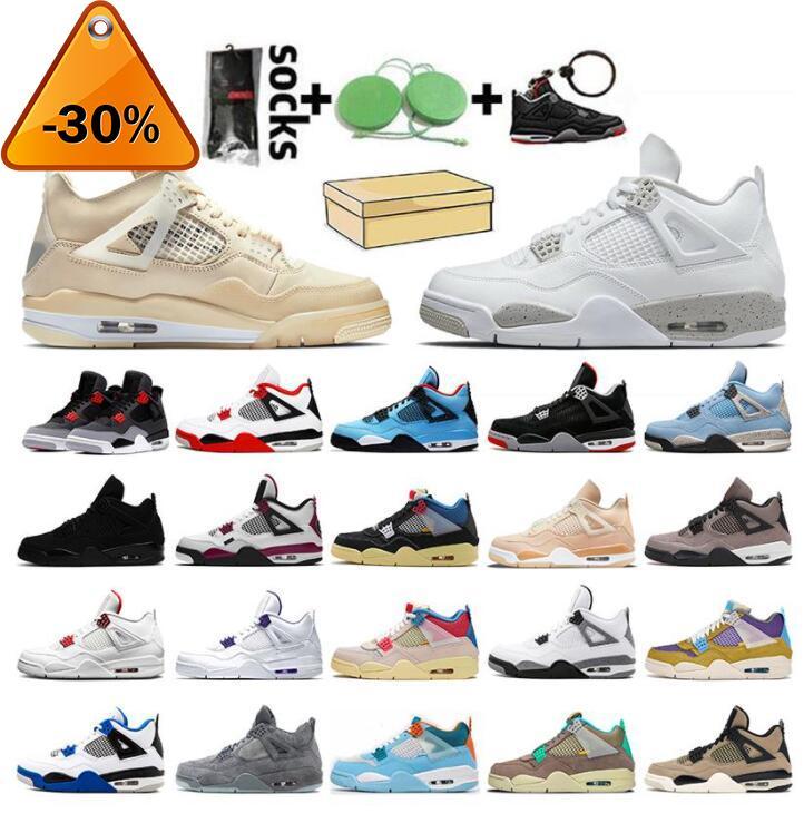 

50color With Box Jumpman 4 Sail White Oreo Mens Basketball Shoes 4s Fire Red Infrared Shimmer Travis Trainers Black Cat University Blue, What the