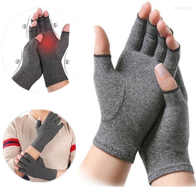 

Wrist Support 1Pair Half Finger Arthritis Gloves High Elasticity Therapy Compression Joint Pain Relief Unisex, 1 pair