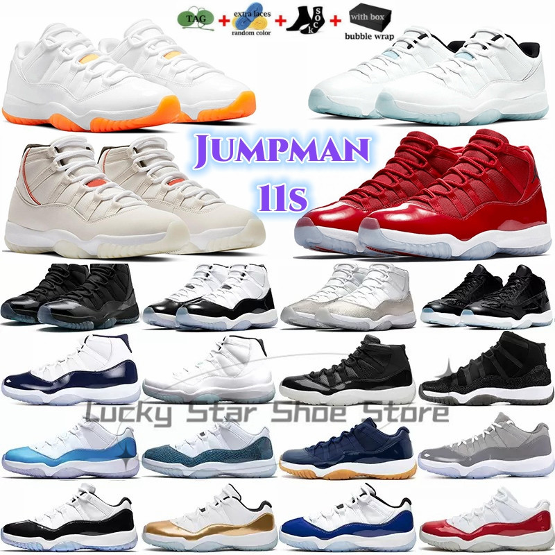 

JUMPMAN 11 OG Basketball Shoes 11s Cherry Cool Grey 72-10 25th Anniversary Women Mens Trainers Bred Gamma Blue Pure Violet Low Concord Space Jam Midnight Navy Sneakers, 24