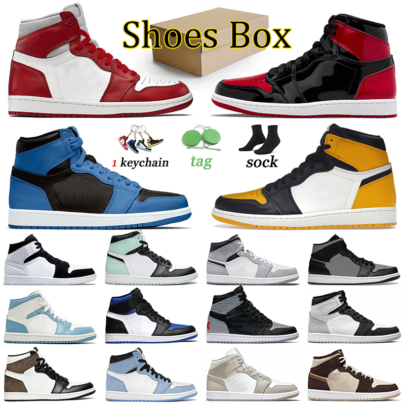 

Jorden1s Basketball Shoes for Men Trainers Jumpman 1 Stage Haze Offs White Yellow Toe J1 Newstalgia College Grey Women 1s Sneakers Jorden Sports Chicago Reimagined, A12 high og dark mocha 36-46