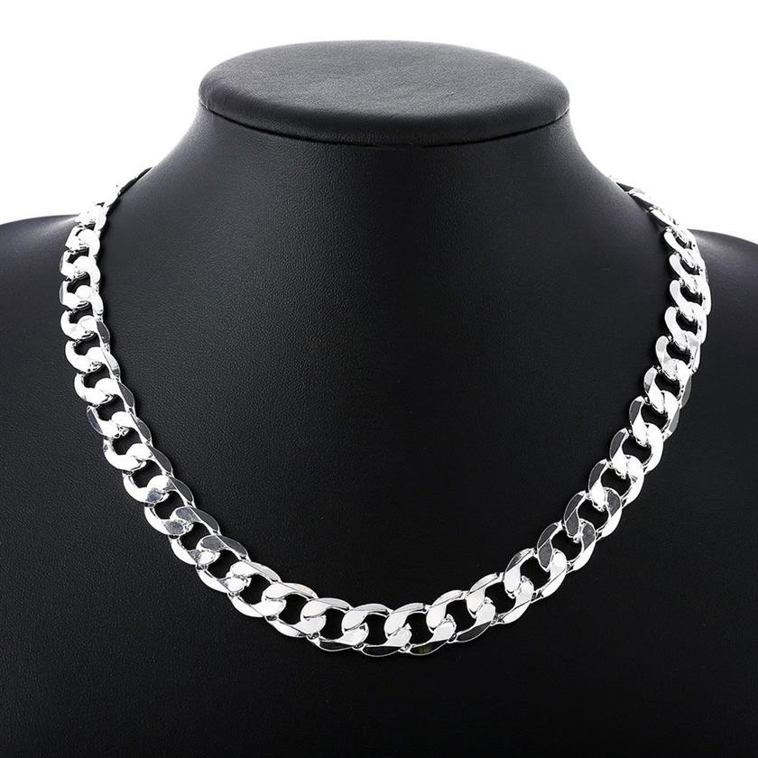 

Fine 925 Sterling Silver Figaro Chain Necklace 6MM 16 -24inch Top Quality Fashion Women Men Jewelry XMAS 2019 New Arrival 257w