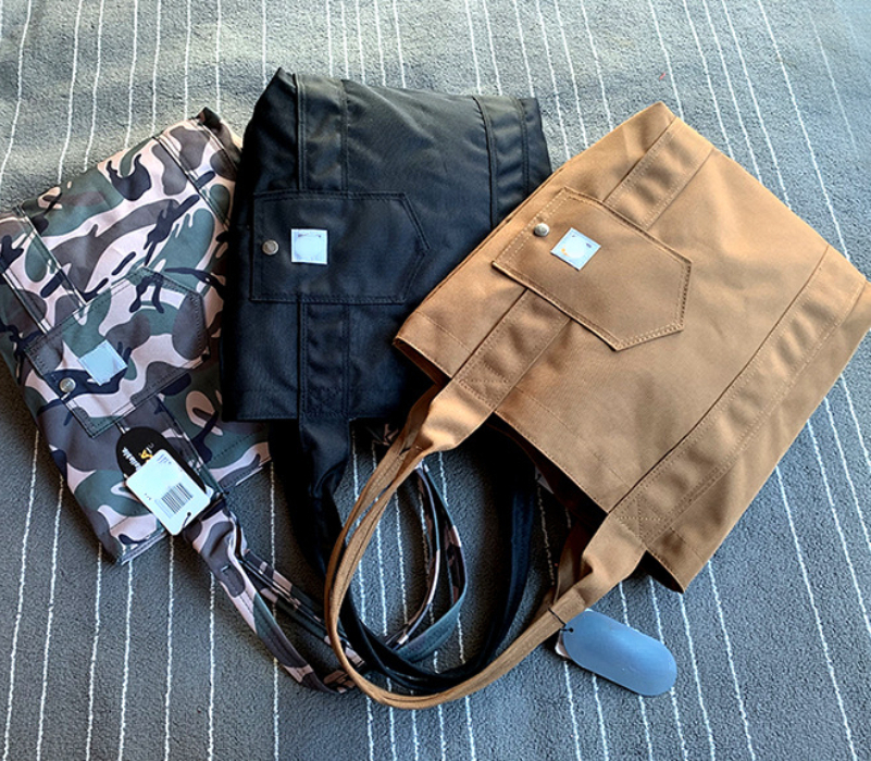 

Large Capacity Totes Shopping Bag Open Pocket Designer Handbags Schoolbags, Black