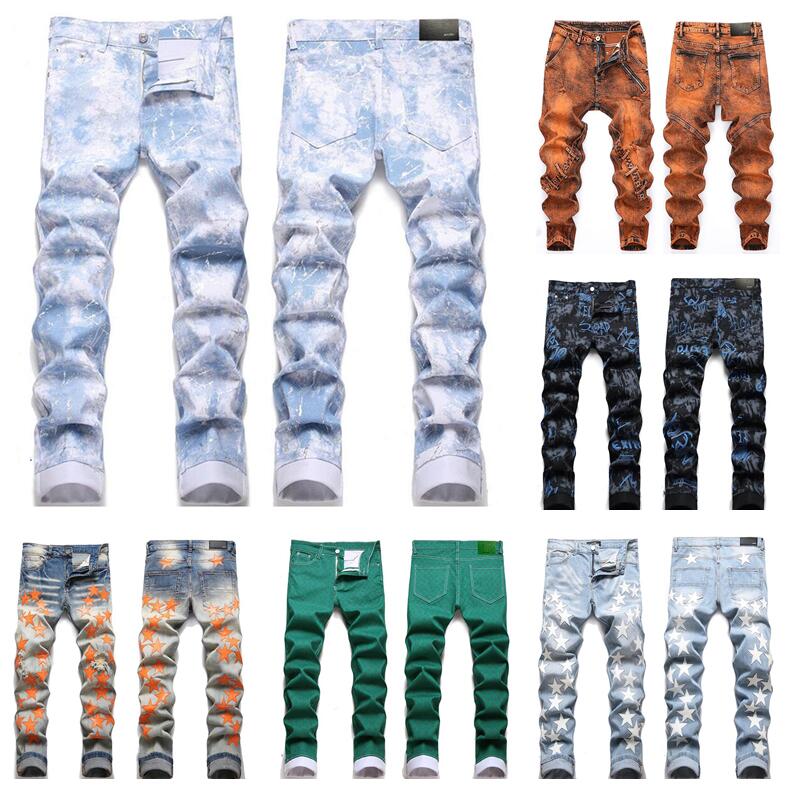 

2022 Men's Jeans European American Street Fashion Brand Men high quality Jeans slim denim Designer Jeans Pencil pants, 19