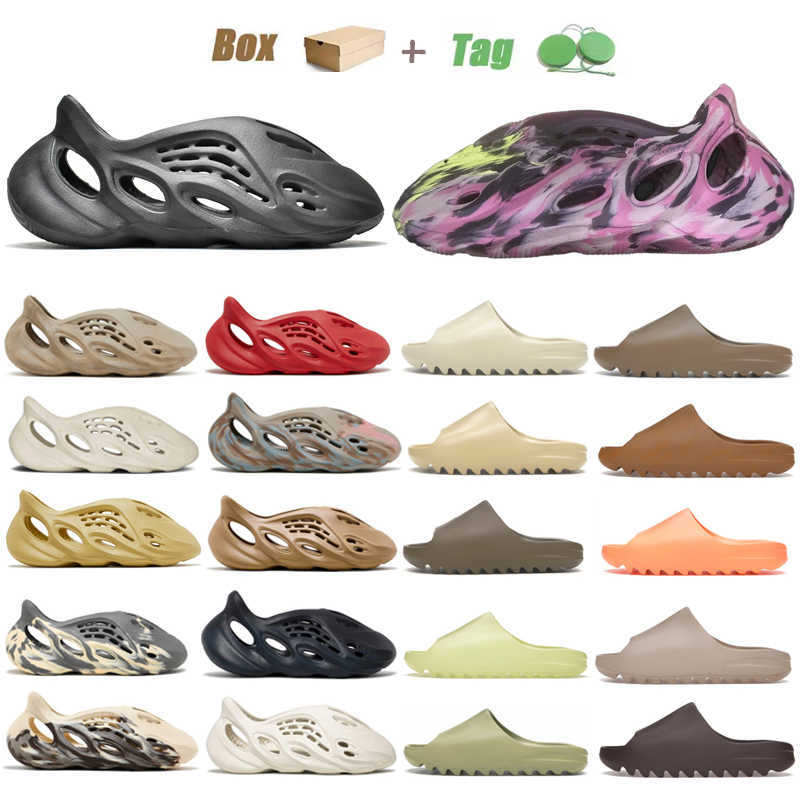 

2022 Foam Runner Slipper Onyx Ochre Bone Pure Core Men Women Sandals Sand Mineral Blue Stone Sage MX Carbon Moon Grey Ararat Mist Flat Beach, Vermilion