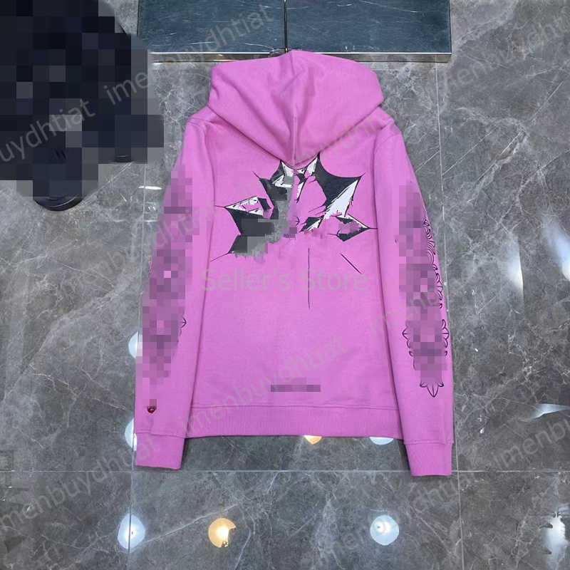

84t0 2022 Luxury Brand Ch Hoodie American High Street Fashion Multi-element Mattyboy Graffiti Couple Casual Sweater C64hp6mr