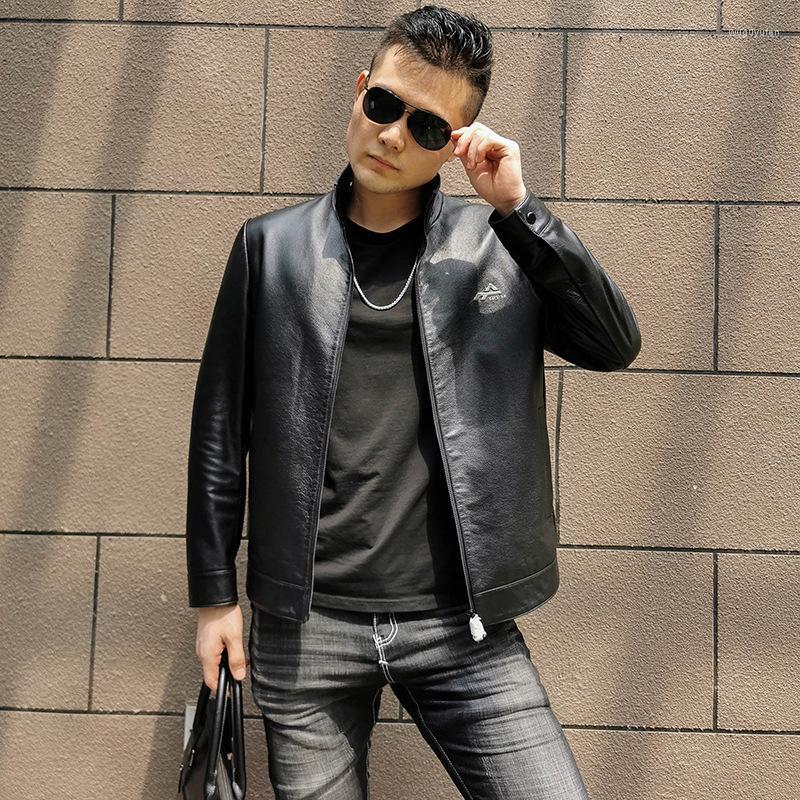 

Men's Leather & Faux Brand Joining / Factory Direct Selling Garment Business Leisure Handsome Coat, Black
